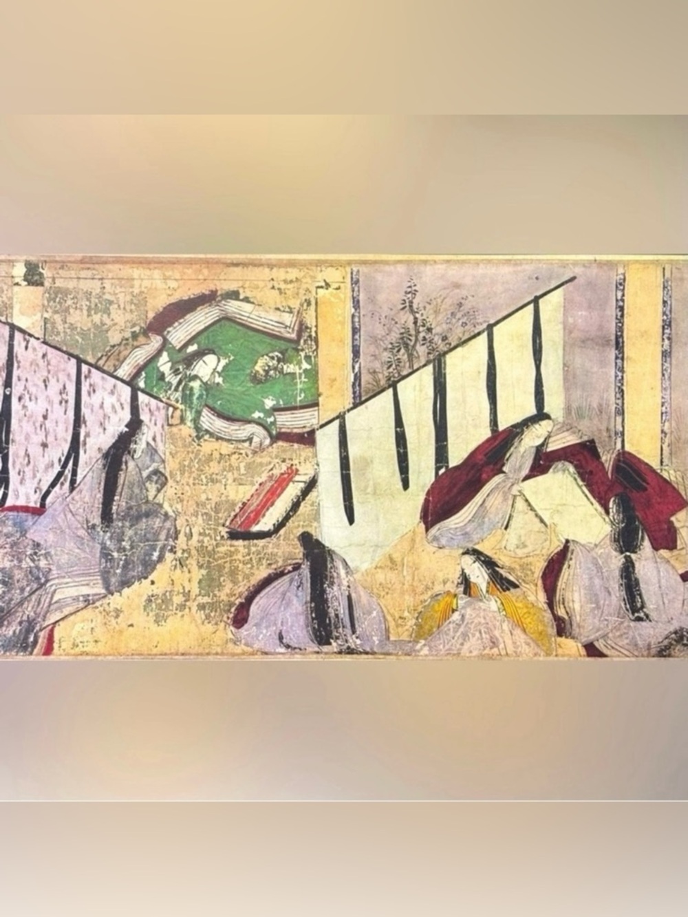 Genji Monogatari Emaki Esoteric Buddhism Original Vintage Fine Art Print Japan